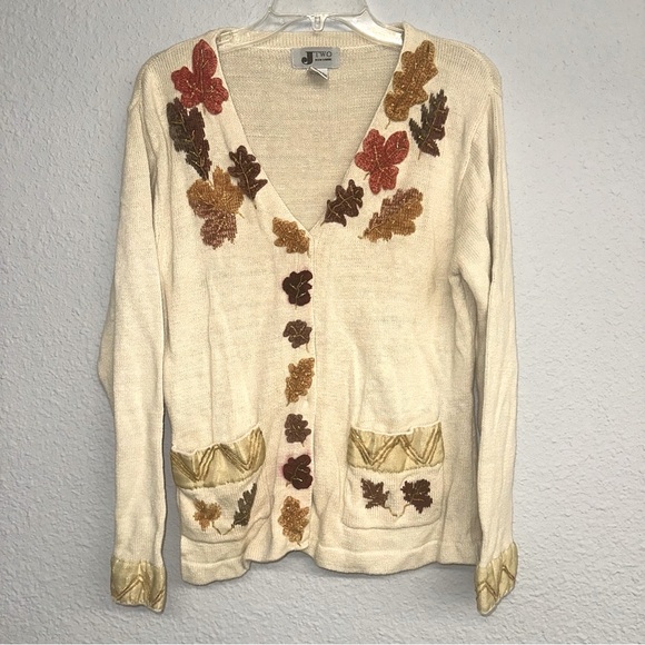 Women’s vtg J Two New York cardigan sz L - Picture 1 of 16